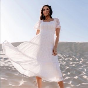 Rachel Parcell Sweetheart Neckline Gingham Dress